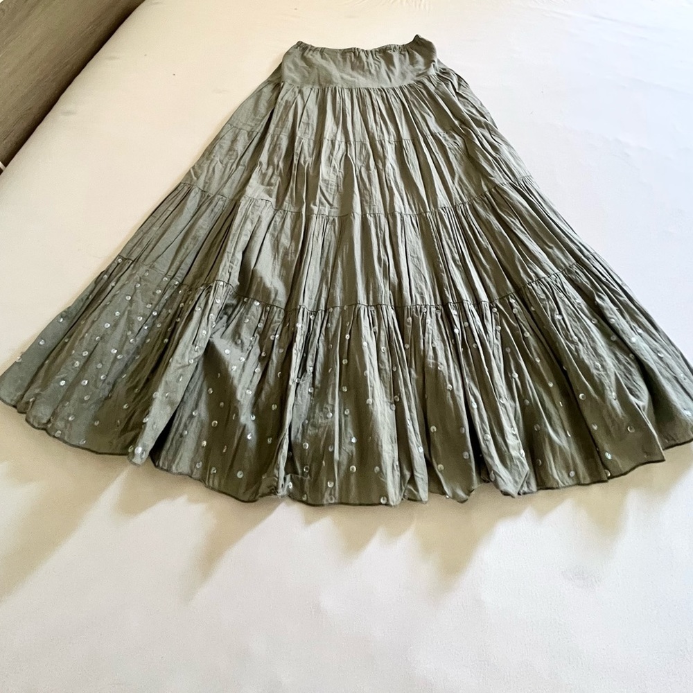 Charlotte Russe Small Long Green Skirt